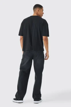 Oversized Boxy Homme Cross Print T-Shirt | UK^boohooMAN New