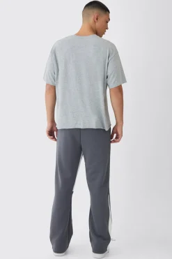 Oversized Boxy Homme Cross Print T-Shirt | UK^boohooMAN Sale