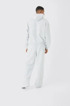 boohooMAN Oversized Boxy Homme Emboss Tracksuit | UK| Tracksuits