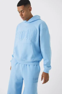 boohooMAN Oversized Boxy Homme Emboss Tracksuit | UK| Tracksuits