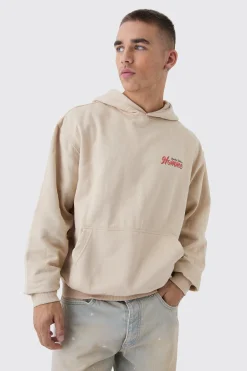 boohooMAN Oversized Boxy Homme Floral Back Print Hoodie | UK| Hoodies & Sweatshirts