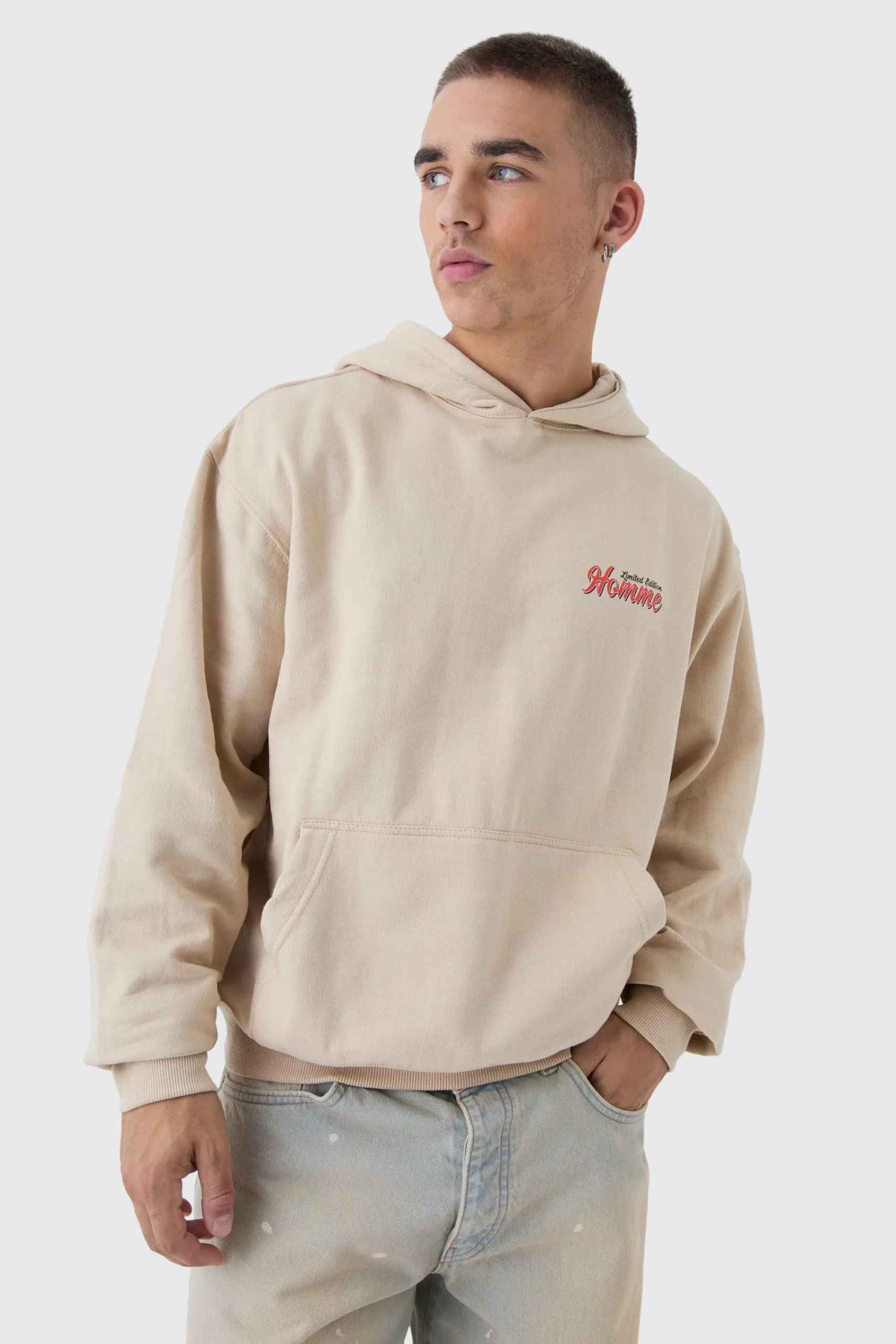 boohooMAN Oversized Boxy Homme Floral Back Print Hoodie | UK| Hoodies & Sweatshirts