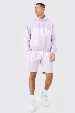 boohooMAN Oversized Boxy Homme Hooded Short Tracksuit | UK| Tracksuits