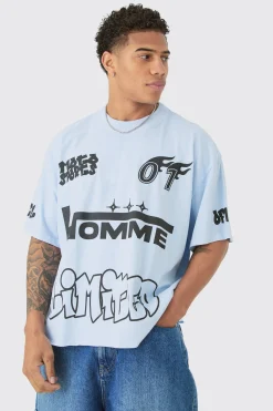 Oversized Boxy Homme Limited Graphic T-shirt | UK^boohooMAN Online