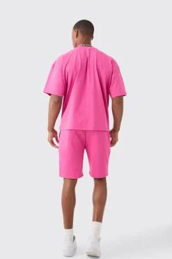 boohooMAN Oversized Boxy Homme Print T-shirt And Short Set | UK| Sets & Co-Ords|Tracksuits