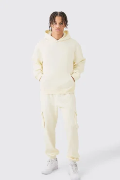 boohooMAN Oversized Boxy Hooded Cargo Tracksuit | UK| Tracksuits
