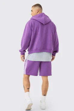 boohooMAN Oversized Boxy Hooded Gusset Short Tracksuit | UK| Tracksuits