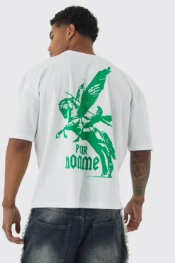 Oversized Boxy Horse Back Print T-Shirt | UK^boohooMAN Online