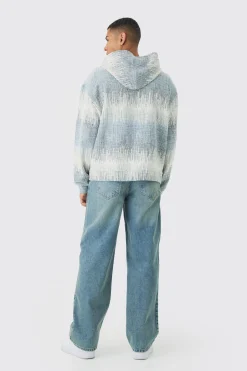 boohooMAN Oversized Boxy Jacquard Hoodie | UK| Hoodies & Sweatshirts