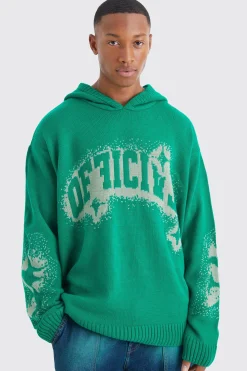 boohooMAN Oversized Boxy Jacquard Knit Jumper | UK| Knitwear