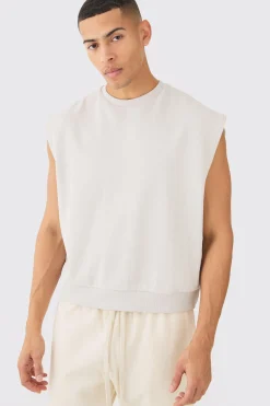 boohooMAN Oversized Boxy Jersey Sweat Tank | UK| Hoodies & Sweatshirts