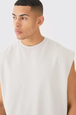 boohooMAN Oversized Boxy Jersey Sweat Tank | UK| Hoodies & Sweatshirts