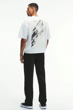 Oversized Boxy Jersey Twill Rose Print T-shirt | UK^boohooMAN New