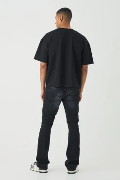 Oversized Boxy Jersey Twill Abstract Embroidery T-shirt | UK^boohooMAN Best