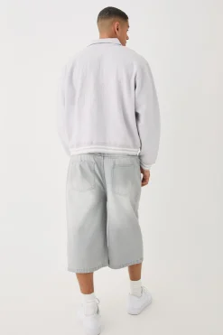 boohooMAN Oversized Boxy Jersey Varsity Jacket | UK| Coats & Jackets