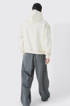 boohooMAN Oversized Boxy Limited Contrast Stitch Hoodie | UK| Hoodies & Sweatshirts