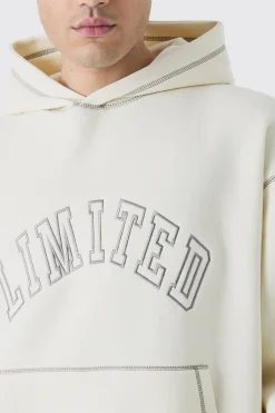 boohooMAN Oversized Boxy Limited Contrast Stitch Hoodie | UK| Hoodies & Sweatshirts