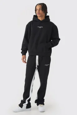 boohooMAN Oversized Boxy Limited Edition Extended Drawcords Hooded Tracksuit | UK| Tracksuits
