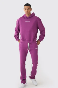 boohooMAN Oversized Boxy Limited Edition Extended Drawcords Hooded Tracksuit | UK| Tracksuits