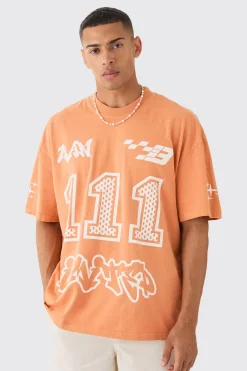Oversized Boxy Limited Moto Graphic T-shirt | UK^boohooMAN Sale