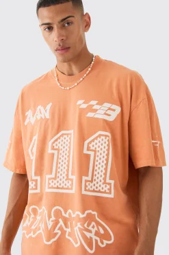 Oversized Boxy Limited Moto Graphic T-shirt | UK^boohooMAN Sale