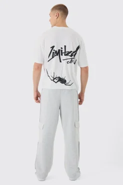 Oversized Boxy Limited Spider Printed T-Shirt | UK^boohooMAN Hot