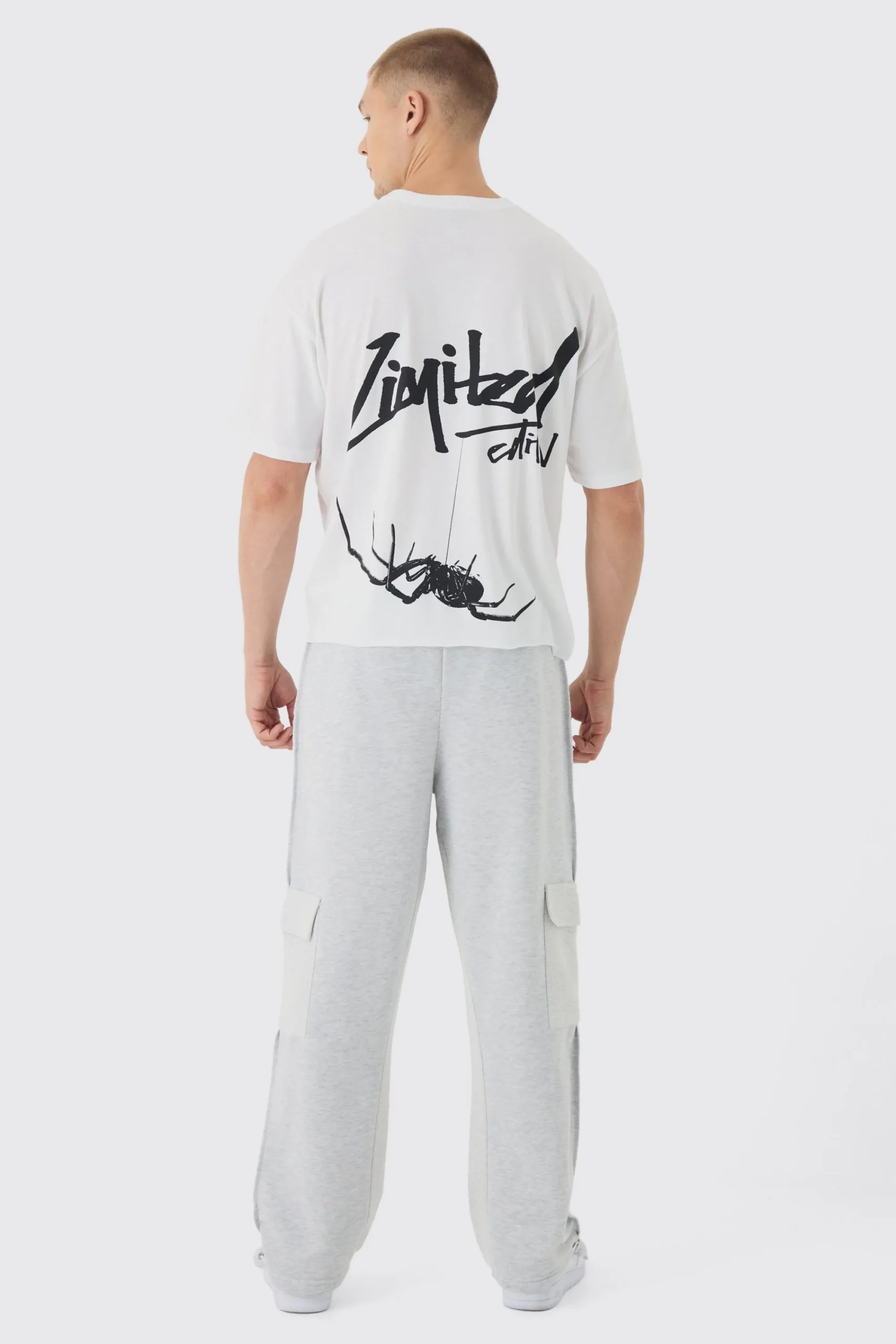 Oversized Boxy Limited Spider Printed T-Shirt | UK^boohooMAN Hot