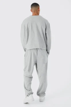 boohooMAN Oversized Boxy Loopback Printed Sweatshirt | UK| Hoodies & Sweatshirts