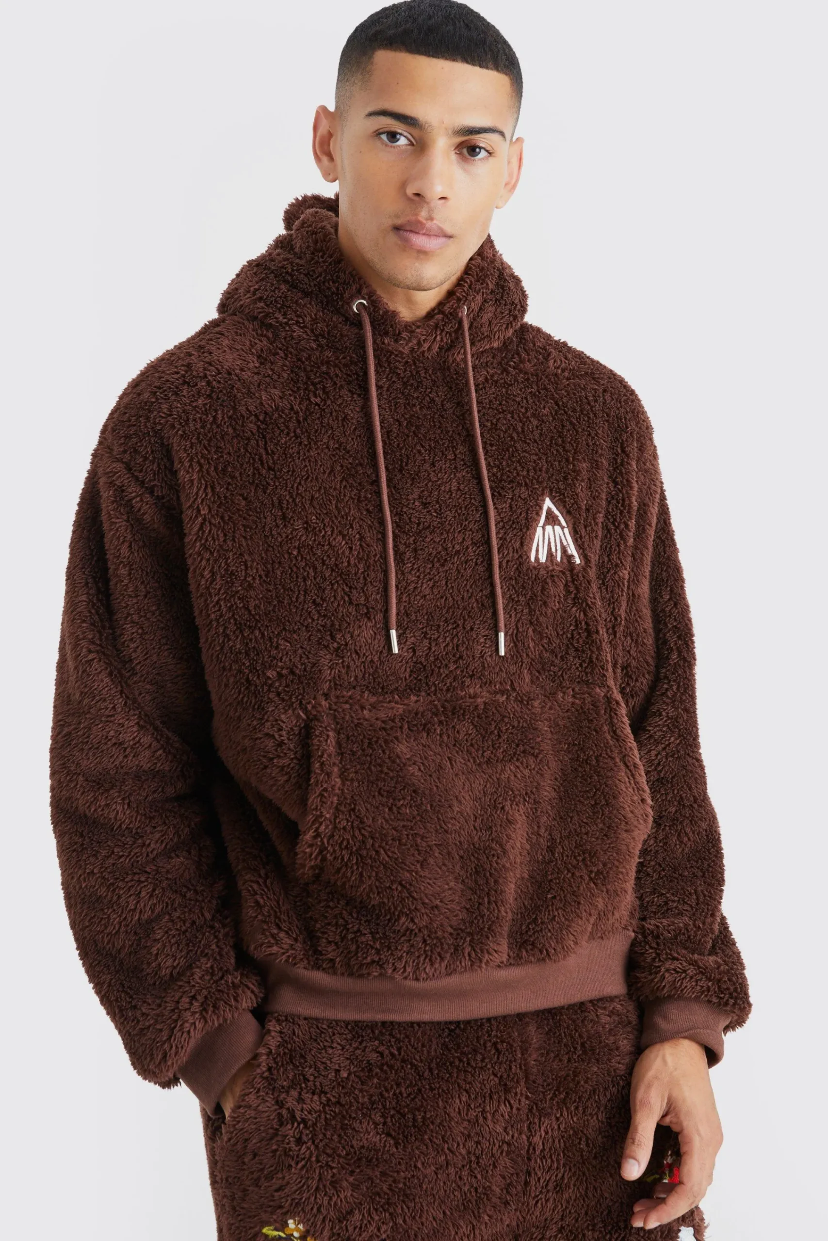 boohooMAN Oversized Boxy Man Embroidery Hoodie | UK| Hoodies & Sweatshirts