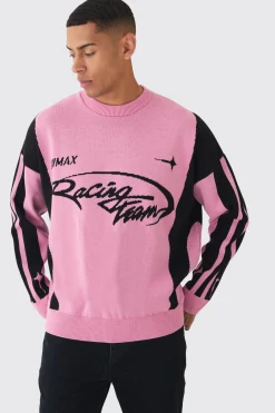 boohooMAN Oversized Boxy Moto Jumper In | UK| Knitwear