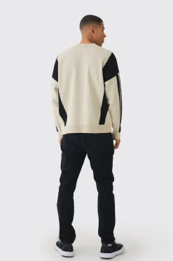 boohooMAN Oversized Boxy Moto Jumper In | UK| Knitwear