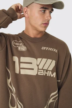 boohooMAN Oversized Boxy Moto Knitted Jumper | UK| Knitwear