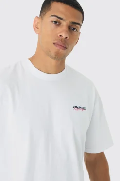 Oversized Boxy Moto Print T-shirt | UK^boohooMAN Online