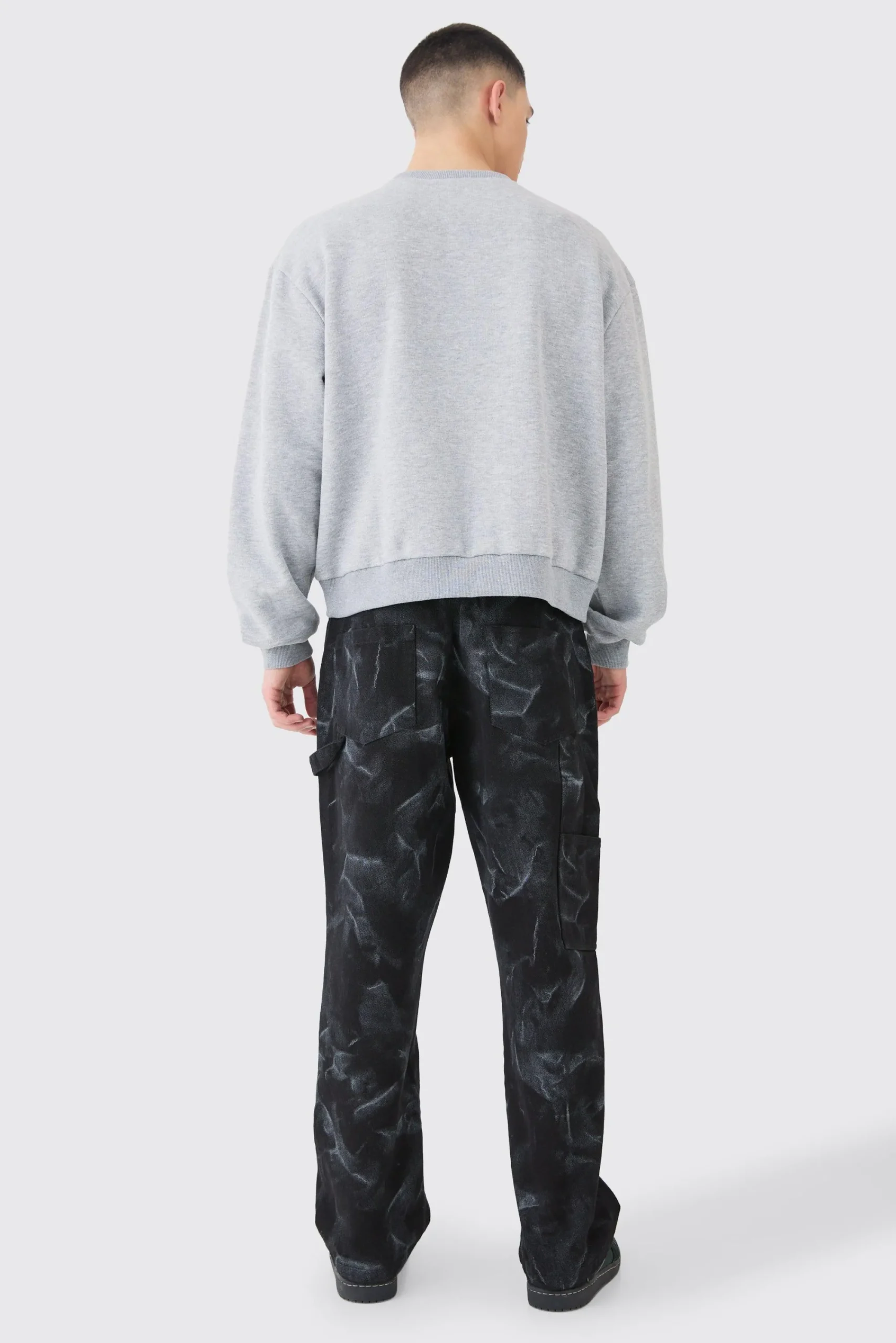 boohooMAN Oversized Boxy Moto Racing Sweatshirt | UK| Hoodies & Sweatshirts