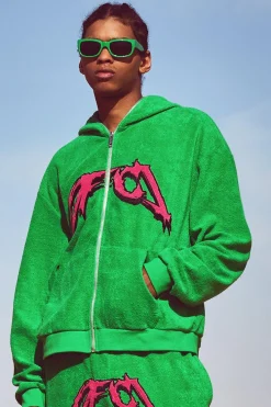 boohooMAN Oversized Boxy Ofcl Towelling Hoodie | UK| Hoodies & Sweatshirts