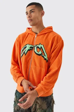 boohooMAN Oversized Boxy Ofcl Towelling Hoodie | UK| Hoodies & Sweatshirts