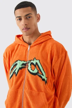 boohooMAN Oversized Boxy Ofcl Towelling Hoodie | UK| Hoodies & Sweatshirts