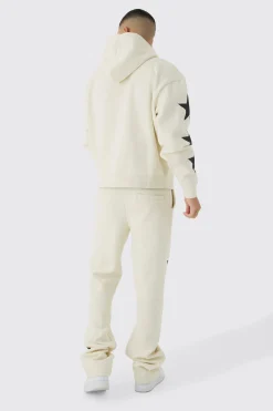 boohooMAN Oversized Boxy Off Season Puff Printed Hooded Tracksuit | UK| Tracksuits