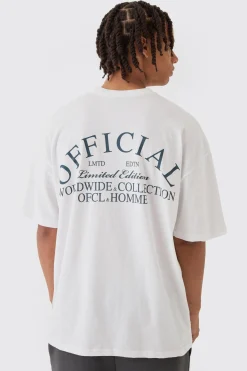 Oversized Boxy Official Back Print T-Shirt | UK^boohooMAN Best