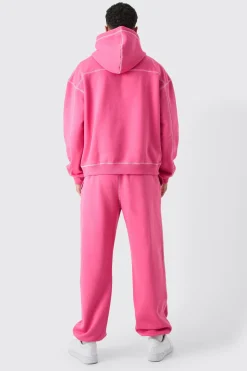 boohooMAN Oversized Boxy Official Contrast Stitch Hoodie | UK| Hoodies & Sweatshirts