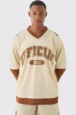 Oversized Boxy Official Layered Mesh Top | UK^boohooMAN