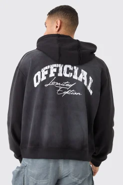 boohooMAN Oversized Boxy Official Spray Wash Hoodie | UK| Hoodies & Sweatshirts