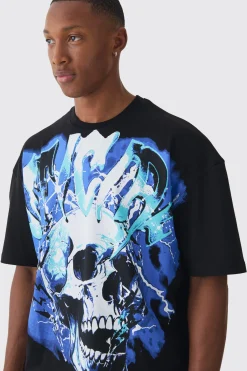 Oversized Boxy Official Skull Graphic T-shirt | UK^boohooMAN Clearance