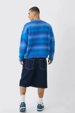 boohooMAN Oversized Boxy Ombre Knitted Jumper | UK| Knitwear
