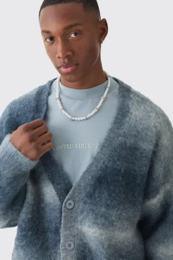 boohooMAN Oversized Boxy Ombre Knitted Cardigan | UK| Knitwear