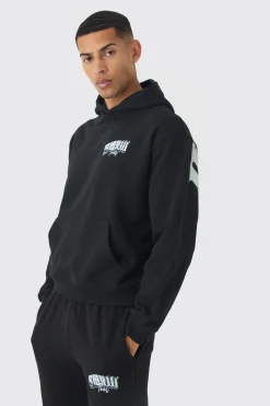 boohooMAN Oversized Boxy Over The Seams Gothic Back Graphic Tracksuit | UK| Tracksuits