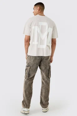Oversized Boxy Overdyed Graphic T-shirt | UK^boohooMAN