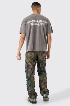 Oversized Boxy Overdyed Graphic T-shirt | UK^boohooMAN Clearance