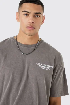 Oversized Boxy Overdyed Graphic T-shirt | UK^boohooMAN Clearance