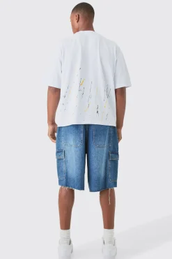 Oversized Boxy Paint Splatter T-shirt | UK^boohooMAN Best